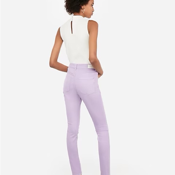 New with Tags Express High Waisted Lilac Legging Stretch - Size 0 Petite - Picture 7 of 7